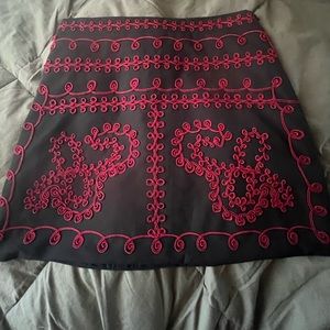 Embroidered mini skirt